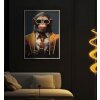Mauro Ferretti mural Monky 52,5x2,8x72,5 cm naranja negro