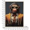 Mauro Ferretti mural Monky 52,5x2,8x72,5 cm naranja negro
