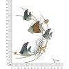 Mauro Ferretti panel mural Dory 61x5x86 cm azul oro