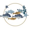 Mauro Ferretti panel mural Marine 77x5x63 cm azul oro