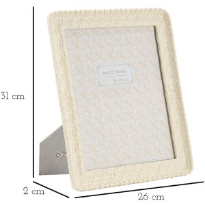 Marco Mauro Ferretti estilo bambú 26x2x31 cm crema