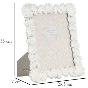 Marco Mauro Ferretti hoja de palma 20x25 cm blanco