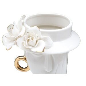 Mauro Ferretti Jarrón Mujer Elegante 15x13.3x23.5 cm oro blanco
