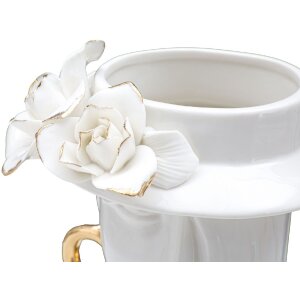 Mauro Ferretti Jarrón Mujer Elegante 15x13.3x23.5 cm oro blanco