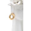 Mauro Ferretti Jarrón Mujer Elegante 15x13.3x23.5 cm oro blanco
