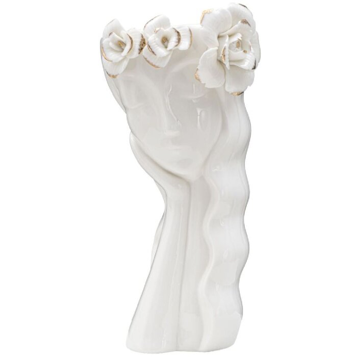 Mauro Ferretti Jarrón Mujer Cute 14,8x13x29 cm oro blanco