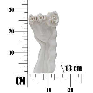 Mauro Ferretti Jarrón Mujer Cute 14,8x13x29 cm oro blanco