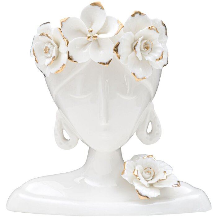 Mauro Ferretti Jarrón Mrs Jung 21,7x14x21 cm oro blanco