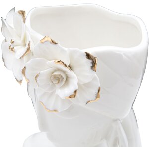 Mauro Ferretti Jarrón Mrs Jung 21,7x14x21 cm oro blanco