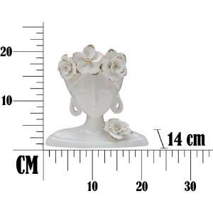 Mauro Ferretti Jarrón Mrs Jung 21,7x14x21 cm oro blanco