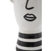 Mauro Ferretti jarrón cara 13.2x11.8x26.3 cm blanco negro