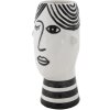 Mauro Ferretti jarrón cara 13.2x11.8x26.3 cm blanco negro