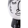 Mauro Ferretti florero cara Ø 14x18,2 cm blanco negro
