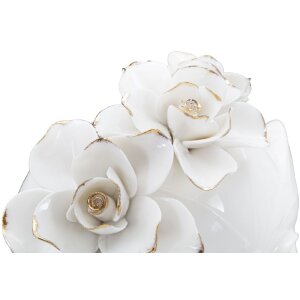 Mauro Ferretti Jarrón Mujer Máscara 16,5x14x27,3 cm oro blanco