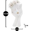 Mauro Ferretti Jarrón Mujer Máscara 16,5x14x27,3 cm oro blanco