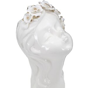 Mauro Ferretti Jarrón Señoritas Rosas 10x14x26 cm oro blanco