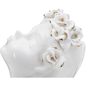 Mauro Ferretti Jarrón Señoritas Rosas 10x14x26 cm oro blanco
