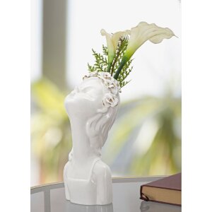 Mauro Ferretti Jarrón Señoritas Rosas 10x14x26 cm oro blanco