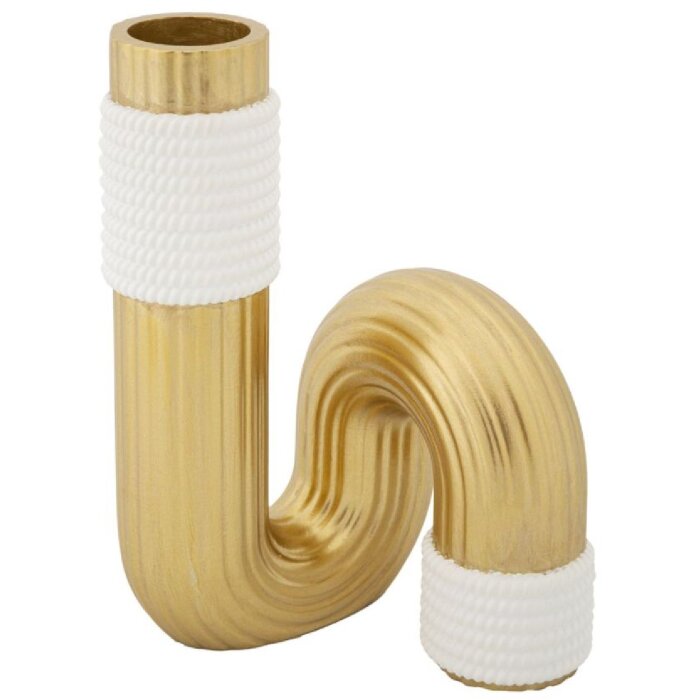 Mauro Ferretti Bann jarrón 10,7x10,7x18,3 cm oro blanco