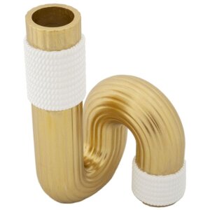 Mauro Ferretti Bann jarrón 10,7x10,7x18,3 cm oro blanco