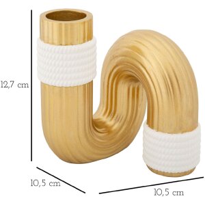 Mauro Ferretti Bann jarrón 10,5x10,5x12,7 cm oro blanco