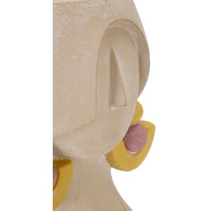 Mauro Ferretti Jarrón Elegante 24.5x20.5x26 cm crema