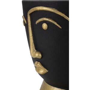 Mauro Ferretti Jarrón Tribal Ø 25x25 cm oro negro