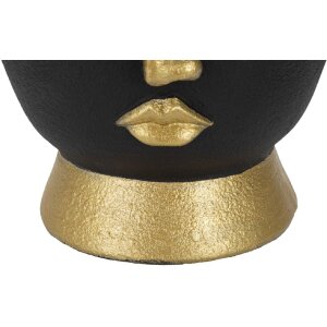 Mauro Ferretti Jarrón Tribal Ø 25x25 cm oro negro