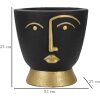 Mauro Ferretti Jarrón Tribal Ø 25x25 cm oro negro