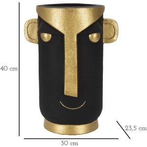 Mauro Ferretti jarrón Tribal30x23.5x40 cm oro negro