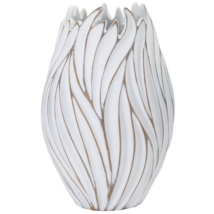 Mauro Ferretti Honduras jarrón Ø 27x41,5 cm blanco lavado