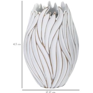 Mauro Ferretti Honduras jarrón Ø 27x41,5 cm blanco lavado