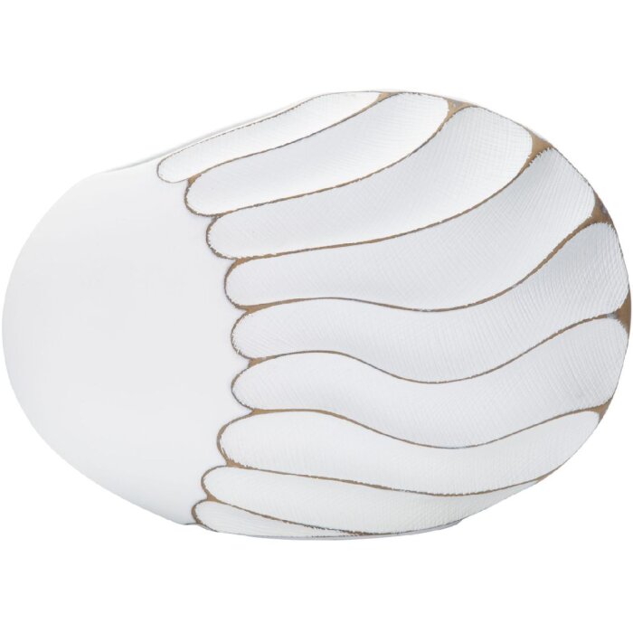 Mauro Ferretti Jarrón Lines 34x11.5x24.5 cm blanco lavado
