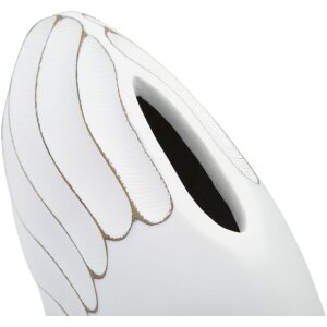 Mauro Ferretti Jarrón Lines 34x11.5x24.5 cm blanco lavado