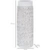 Mauro Ferretti jarrón Nairobi oval 19x12x50 cm blanco lavado