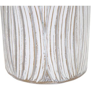 Mauro Ferretti jarrón Atene Ø 15x60 cm blanco lavado