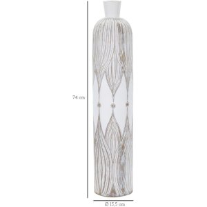 Mauro Ferretti jarrón Atene Ø 15x60 cm blanco lavado
