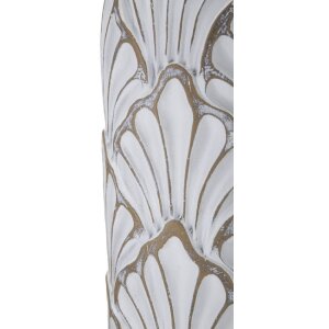 Mauro Ferretti jarrón Panamá alto Ø 15,5x74 cm blanco lavado