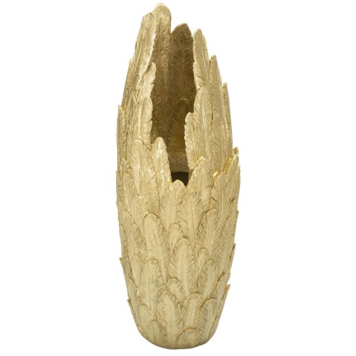 Mauro Ferretti florero plumas 34,5x34x91 cm color oro