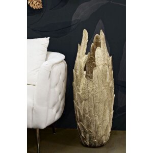 Mauro Ferretti florero plumas 34,5x34x91 cm color oro