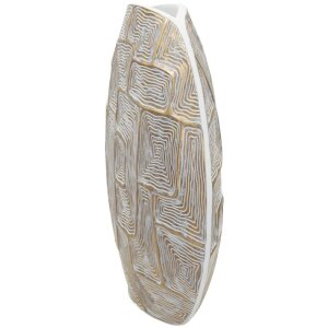 Mauro Ferretti Eklipsen jarrón 48x13x44,5 cm oro blanco