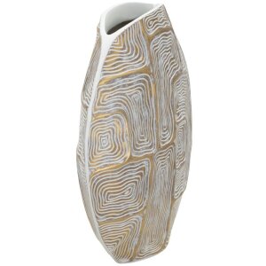 Mauro Ferretti Eklipsen jarrón 36x11x34,5 cm oro blanco
