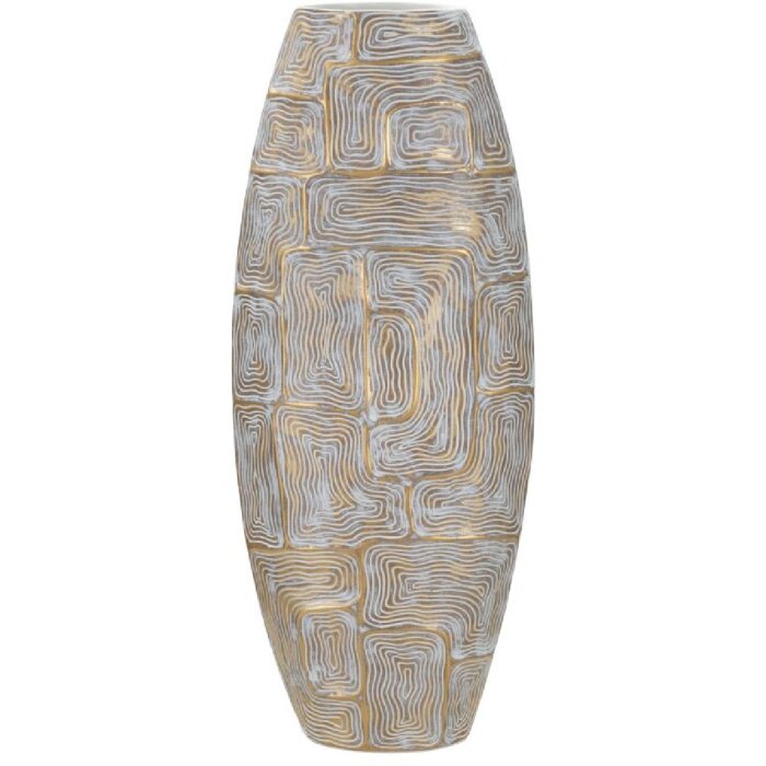 Mauro Ferretti florero Eklips torre 24x11.5x59.5 cm oro blanco