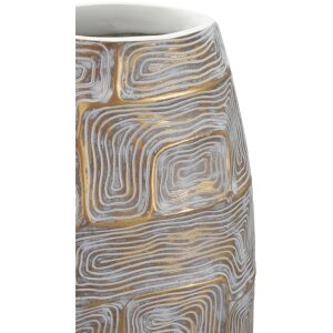 Mauro Ferretti florero Eklips torre 24x11.5x59.5 cm oro blanco