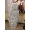 Mauro Ferretti florero Eklips torre 24x11.5x59.5 cm oro blanco
