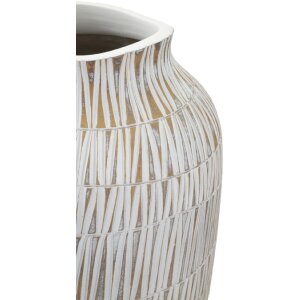 Mauro Ferretti Stiky jarrón Ø 23x50 cm oro blanco