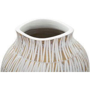 Mauro Ferretti Stiky jarrón Ø 23x50 cm oro blanco