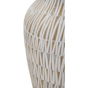 Mauro Ferretti Stiky jarrón Ø 22x44 cm oro blanco