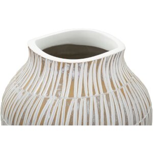 Mauro Ferretti Stiky jarrón Ø 22x44 cm oro blanco