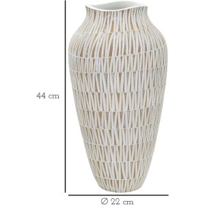 Mauro Ferretti Stiky jarrón Ø 22x44 cm oro blanco